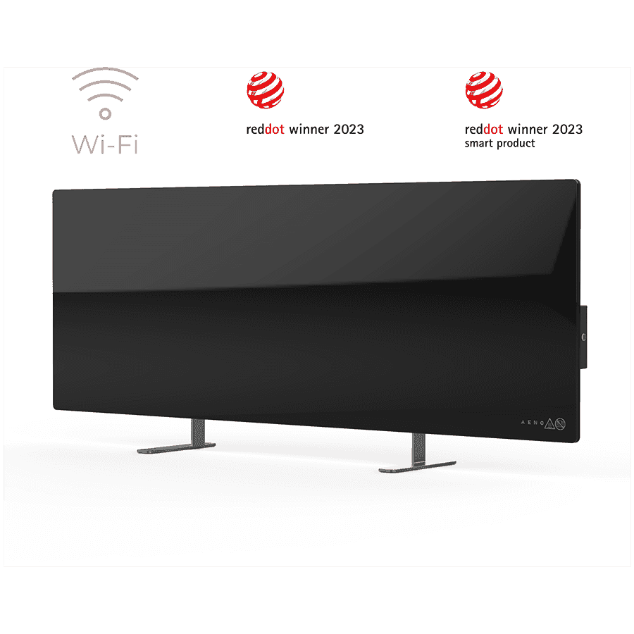 AENO Premium Eco Smart Heater, 700W, Tempered glass, Infrared+convection heating type, Plug type: South Africa (M type), BLACKManufacturer: AENO