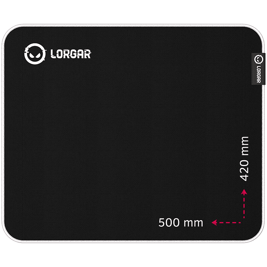 Lorgar Legacer 755, Gaming mouse pad, Ultra-gliding surface, anti-slip rubber base, size: 500mm x 420mm x 3mm, weight 0.45kg