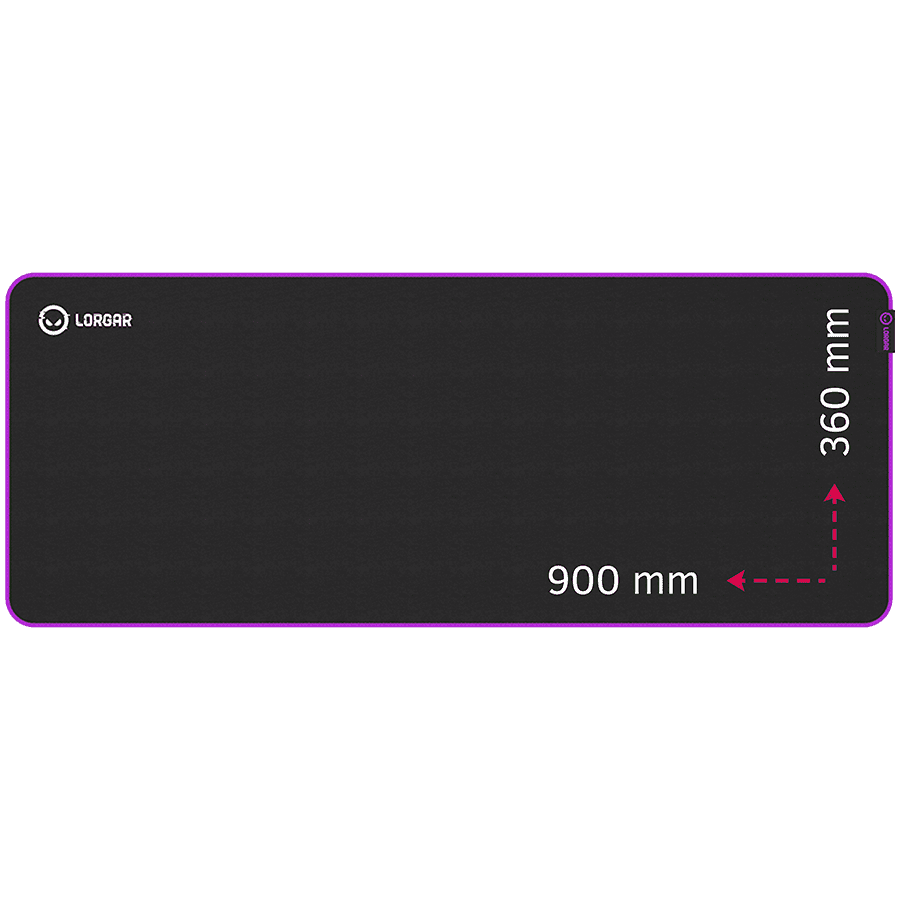 Lorgar Main 319, Gaming mouse pad, High-speed surface, anti-slip rubber base, size: 900mm x 360mm x 3mm, weight 0.6kg