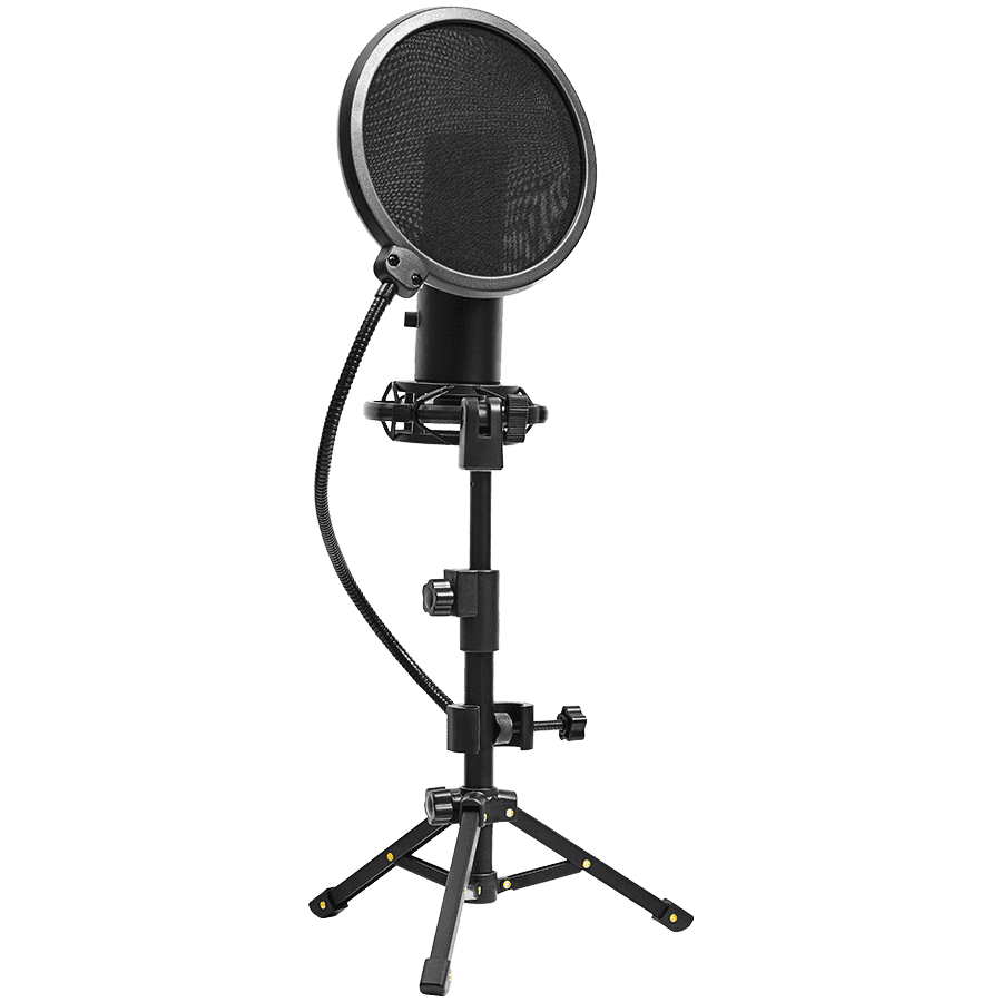 LORGAR Voicer 721, Gaming Microphone, , USB condenser microphone with tripod stand, pop filter, including 1 microphone, 1 Height metal tripod, 1 plastic shock mount, 1 windscreen cap, 1,2m metel type-C USB cable, 1 pop filter, 154.6x56.1mm