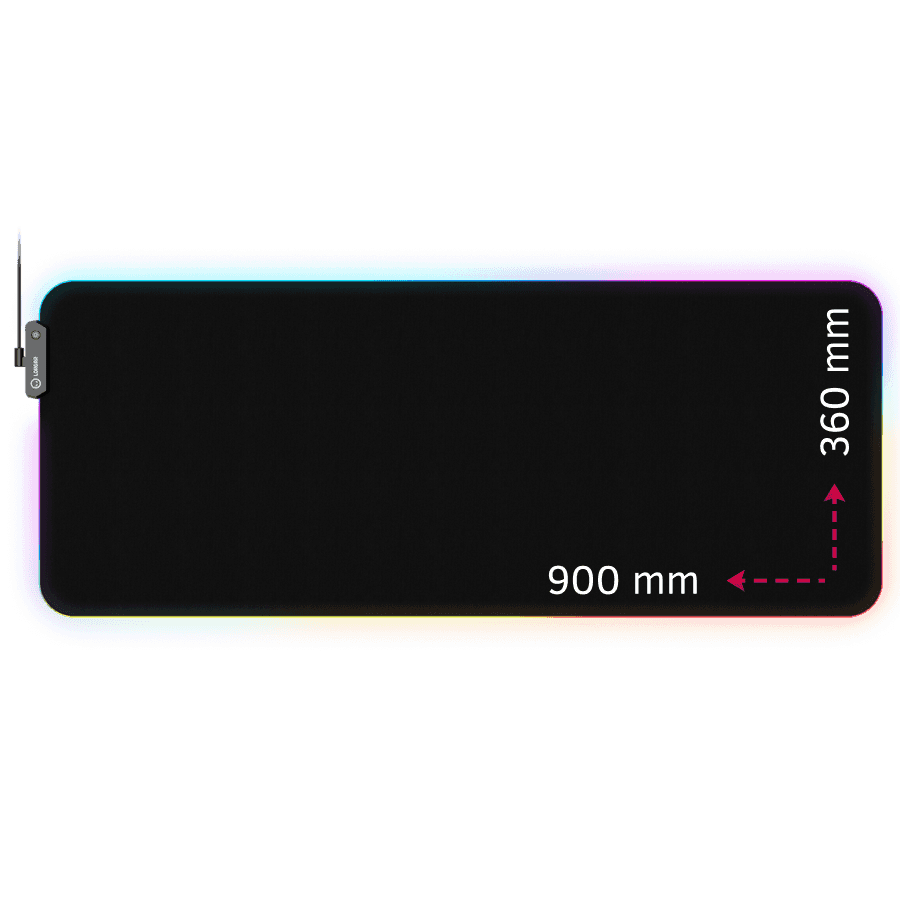 Lorgar Steller 919, Gaming mouse pad, High-speed surface, anti-slip rubber base, RGB backlight, USB connection, Lorgar WP Gameware support, size: 900mm x 360mm x 3mm, weight 0.635kg