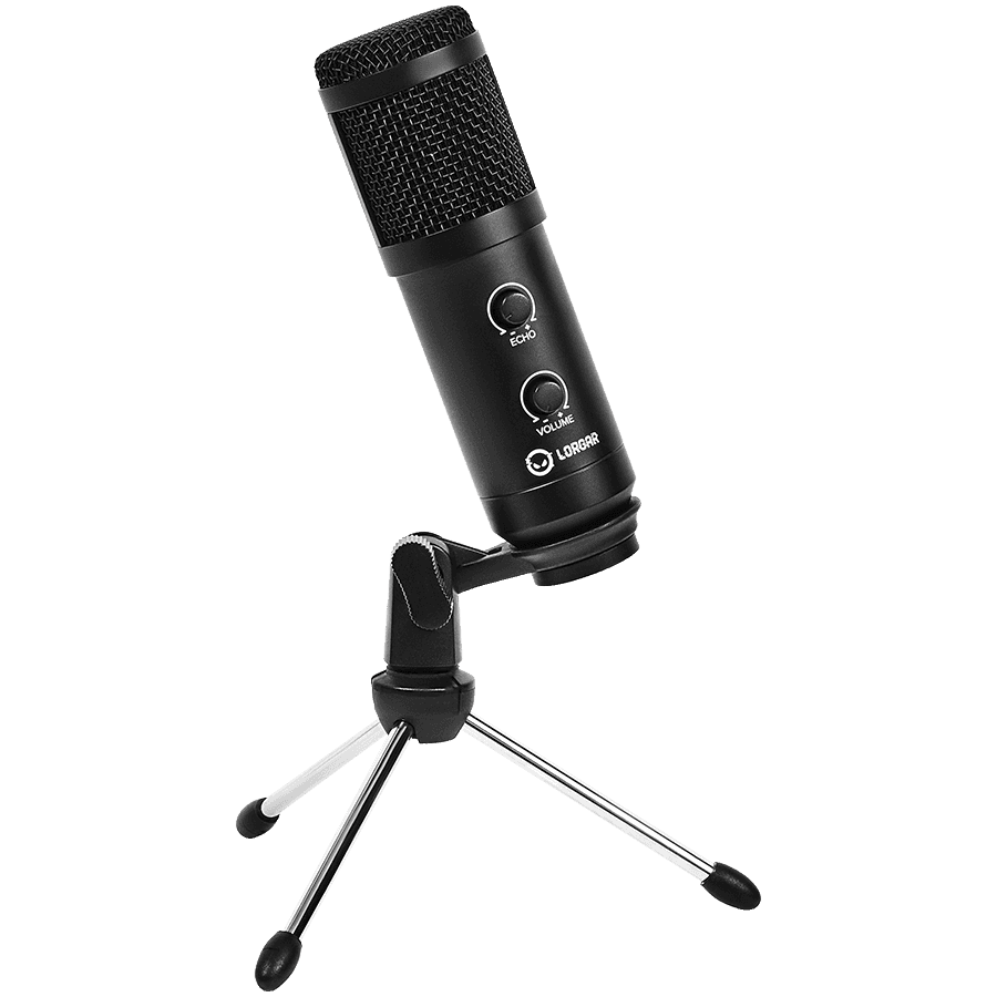 LORGAR Soner 313, Gaming Microphones, , USB condenser microphone with Volume Knob & Echo Kob, including 1x Microphone, 1 x 2.5M USB Cable, 1 x Tripod Stand, 1 x User Manual, body size: Φ47.4*158.2*48.1mm, weight: 243.0g