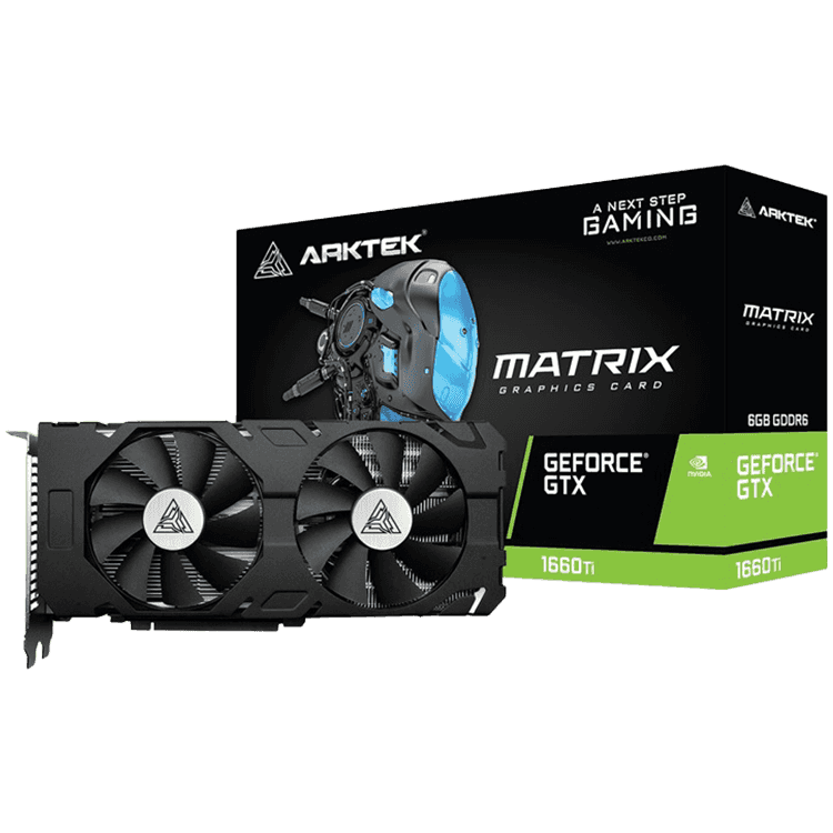 Arktek Geforce GTX1660Ti GDDR6 6GB 192BIT Twin Fans Graphics Card