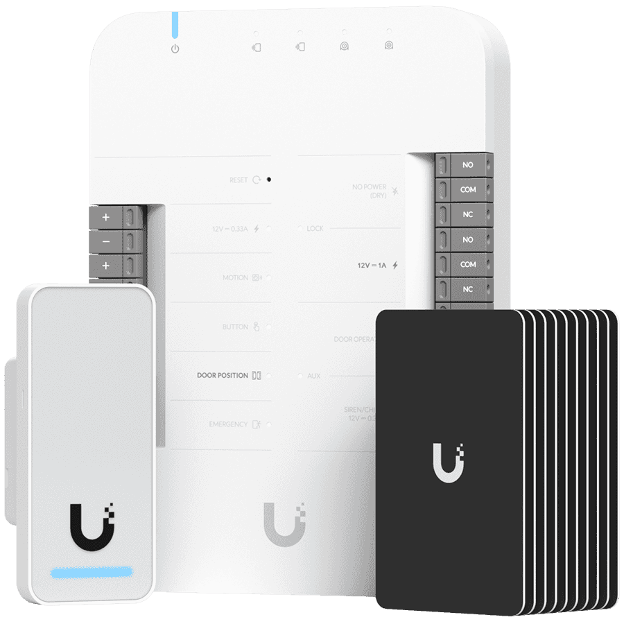 Ubiquiti quick start for Access with all you need for one door with one reader, Door Hub, G2 Reader, 10 x Access Cards