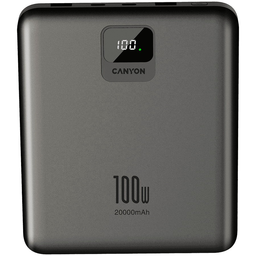 CANYON power bank PB-2008 LED FLAT 20000 mAh PD100W QC3.0 Dark