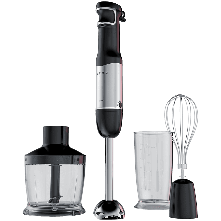 AENO Hand Blender HB2: 1000W, Smooth speed control, LED speed indication, 0.5L Chopper, 0,6L Measuring jar