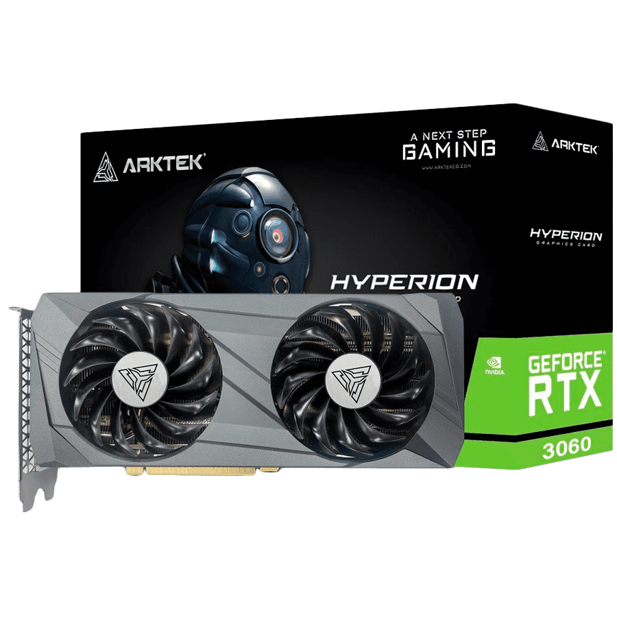 Arktek Geforce RTX3060 DDR6 12GB 192Bit TWIN FANS Graphics Card
