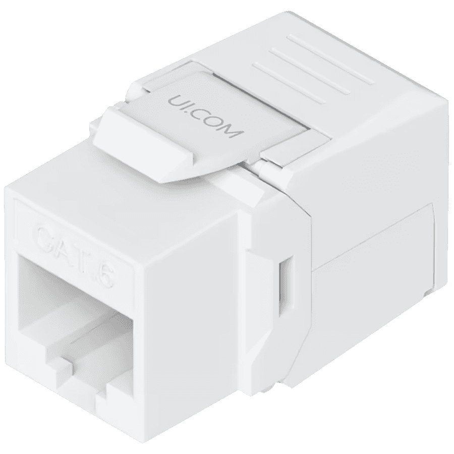 Ubiquiti UniFi UACC-Keystone-Jack-C6 keystone for terminating a Cat6 Ethernet jack without the use of a punch-down or crimping too, (12) Keystone Jacks per pack