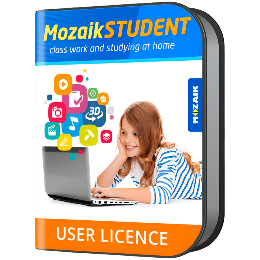 Mozaik STUDENT license for all platform, for one student, 1 year