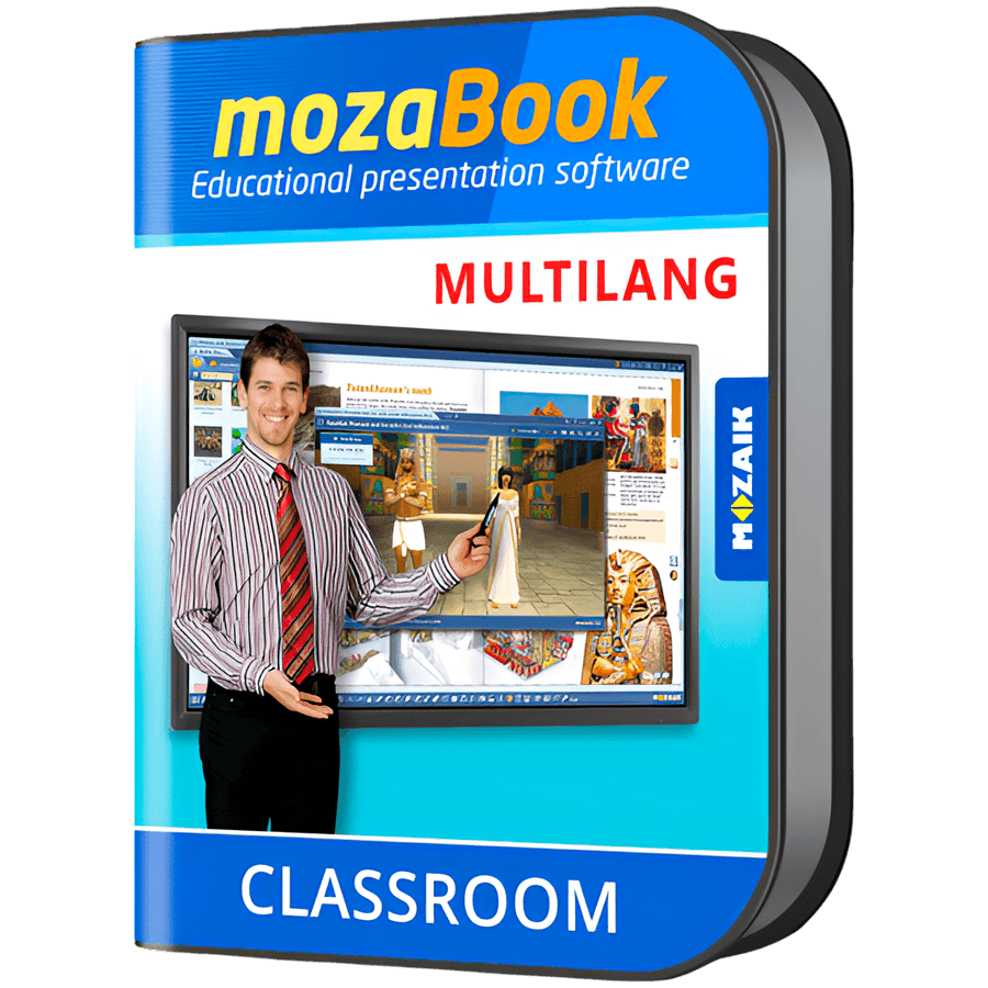 mozaBook MULTILANG - 40 languages / one device/ 1 Yearinteractive educational presentation software for teachers