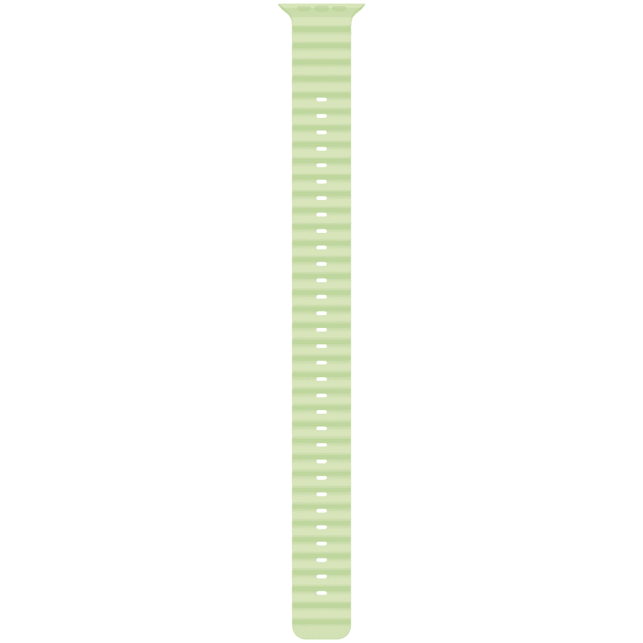 49mm Neon Green Ocean Band Extension - Finish