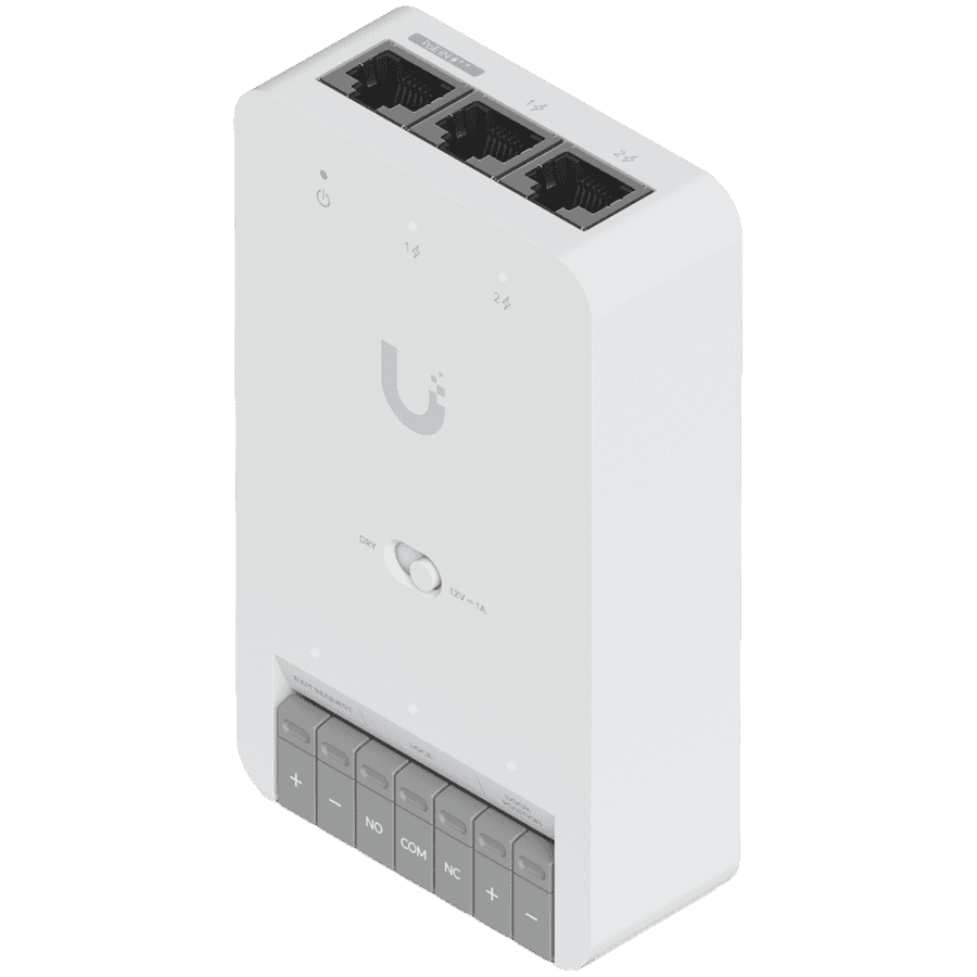 Ubiquiti UA-HUB-DOOR-MINI Compact Access Control Hub for a single door, Connect and power via PoE++