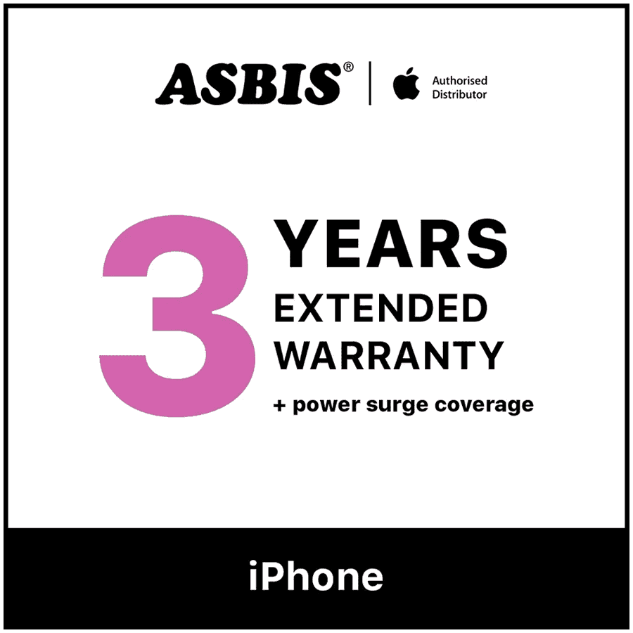 Additional 3-years warranty + power surge coverage for iPhone 17