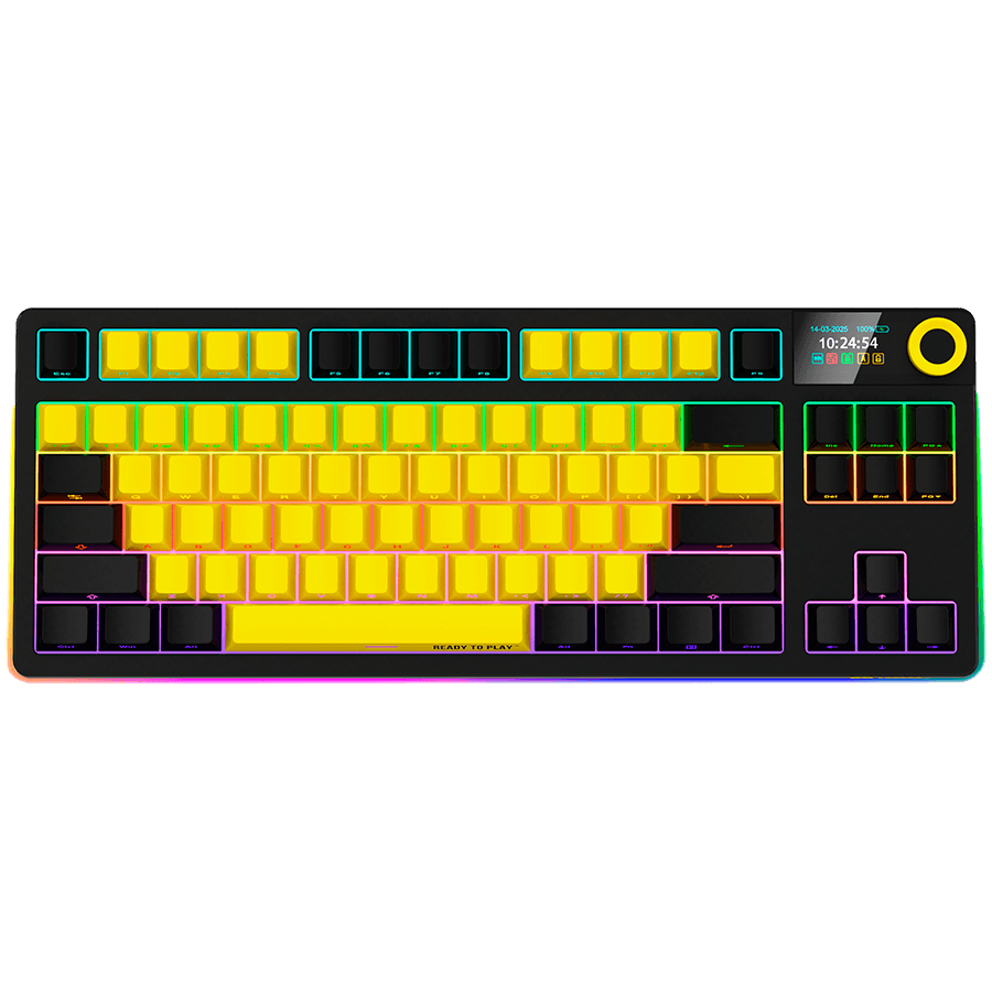 LORGAR KBP70TKLW, Wireless TKL Mechanical Gaming Keyboard Pro, /yellow, EN layout