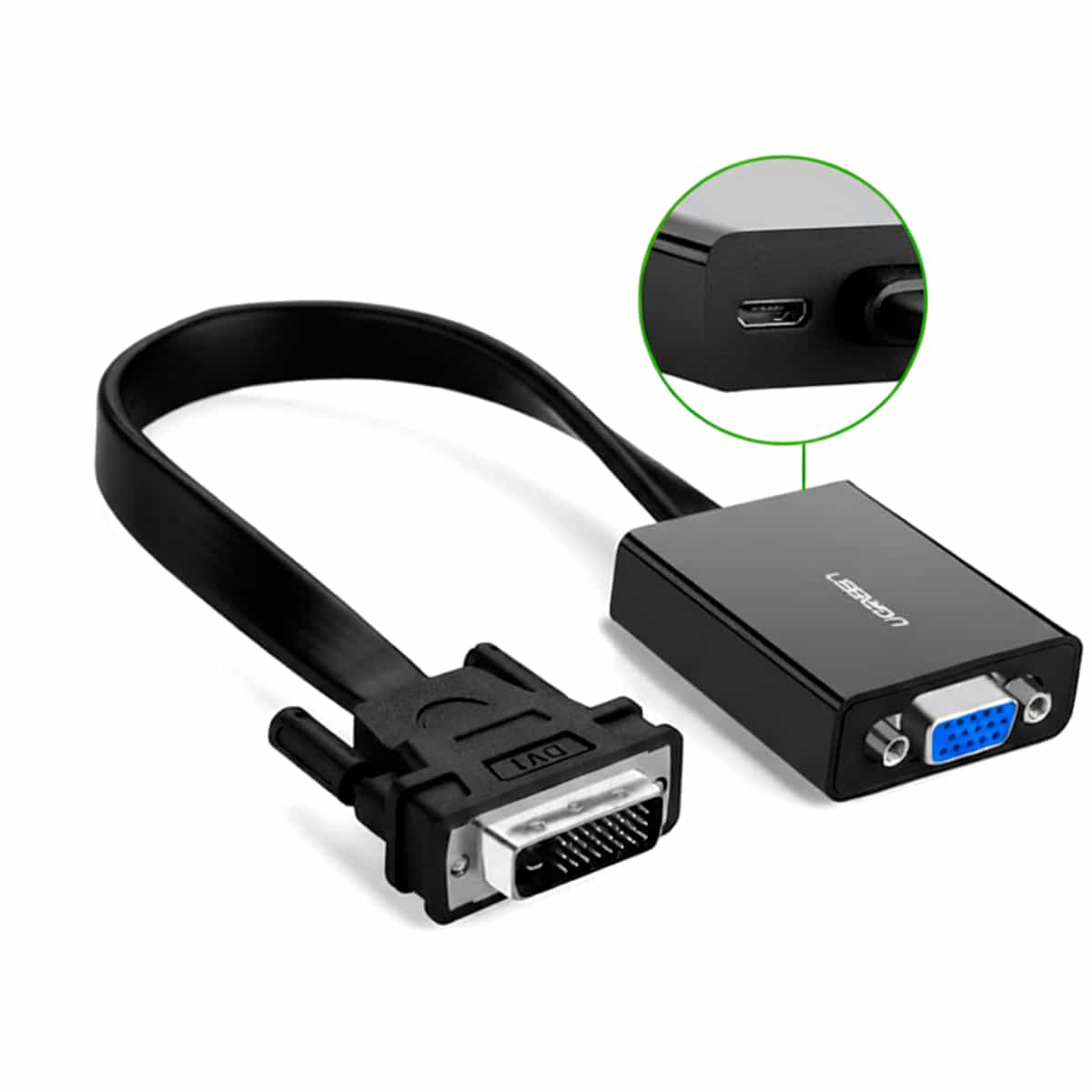 UGREEN DVI-D 24+1 to VGA Active Video Adapter (Male to Female)