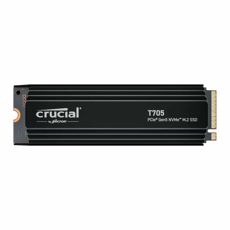 Crucial T705 M.2 NVMe Gen5 with Heatsink NAND SSD