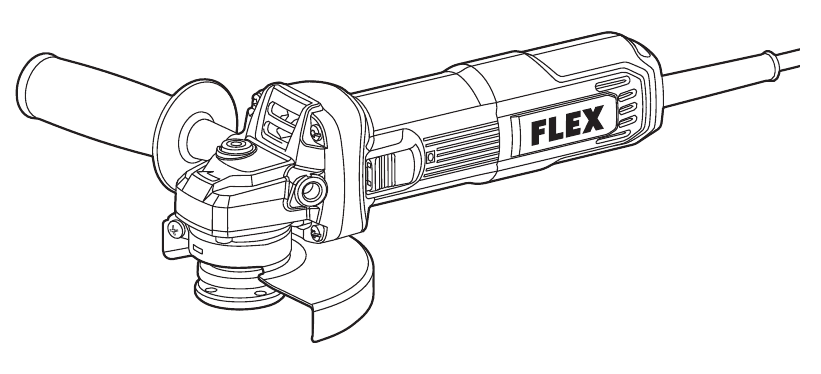 L850 115 Small Angle Grinder, soft start, restart protection, elaborate dust sealing & slim long life motor