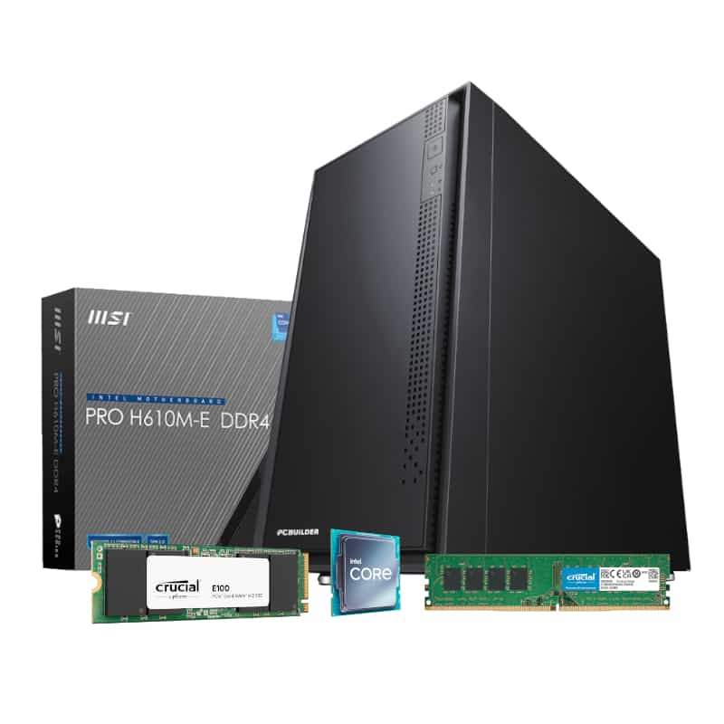 PCBuilder Intel i3-12100 HOME MASTER Windows 11 Desktop PC
