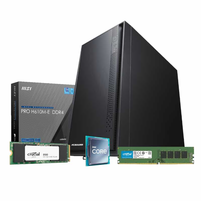 PCBuilder Intel i3-12100 OFFICE MASTER Core Windows 11 Pro Desktop PC