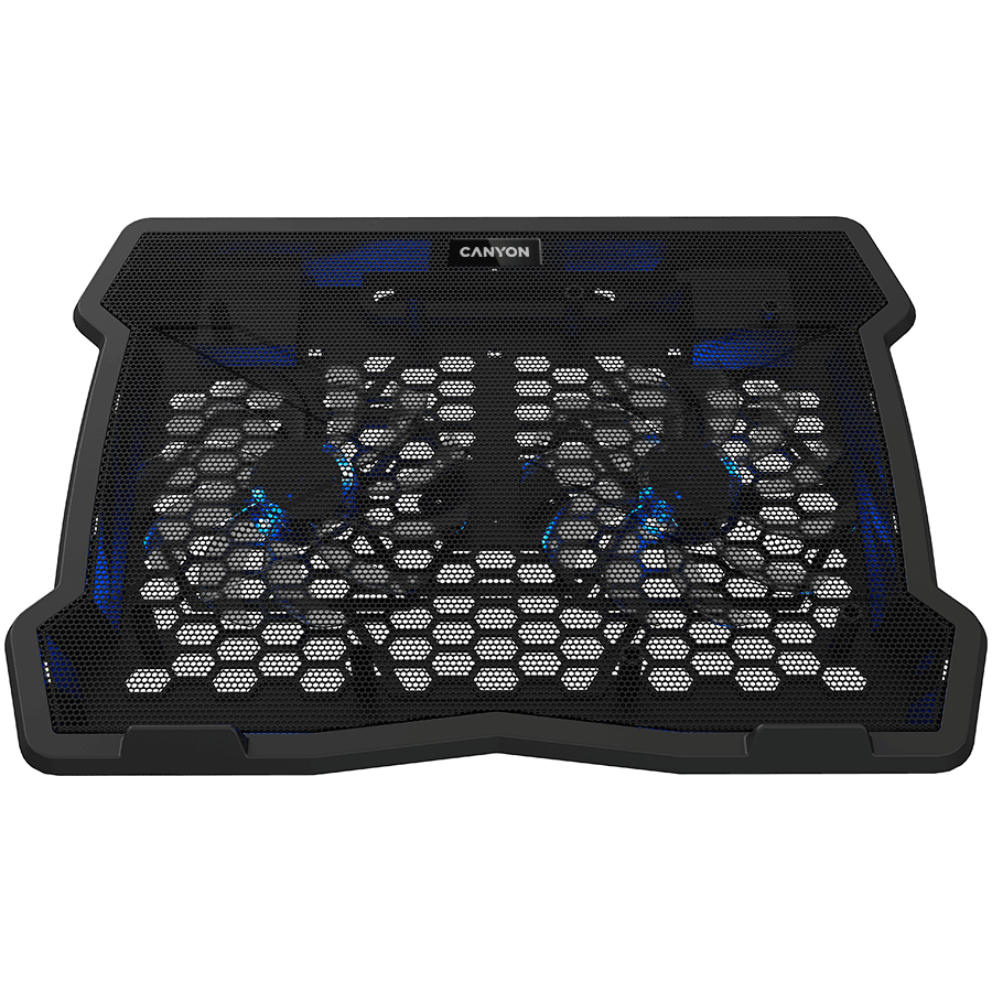 CANYON NS03, Cooling stand dual-fan with 2x2.0 USB hub, support up to 10”-15.6” laptop, ABS plastic and iron, Fans dimension:125*125*15mm(2pcs), DC 5V, fan speed: 800-1000RPM, size:340*265*30mm, 435g