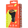 CANYON C-08, Universal 3xUSB car adapter, Input 12V-24V, Output DC USB-A 5V/2.4A(Max) + Type-C PD 18W, with Smart IC, +Orange with rubber coating, 71*39*26.2mm, 0.028kg image 3
