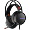 CANYON INTERCEPTOR GH-8A, Gaming headset 3.5mm jack plus USB connector for LED backlight, adjustable microphone and volume control, with 2in1 3.5mm adapter, cable 2M, and Orange, 0.36kg image 1