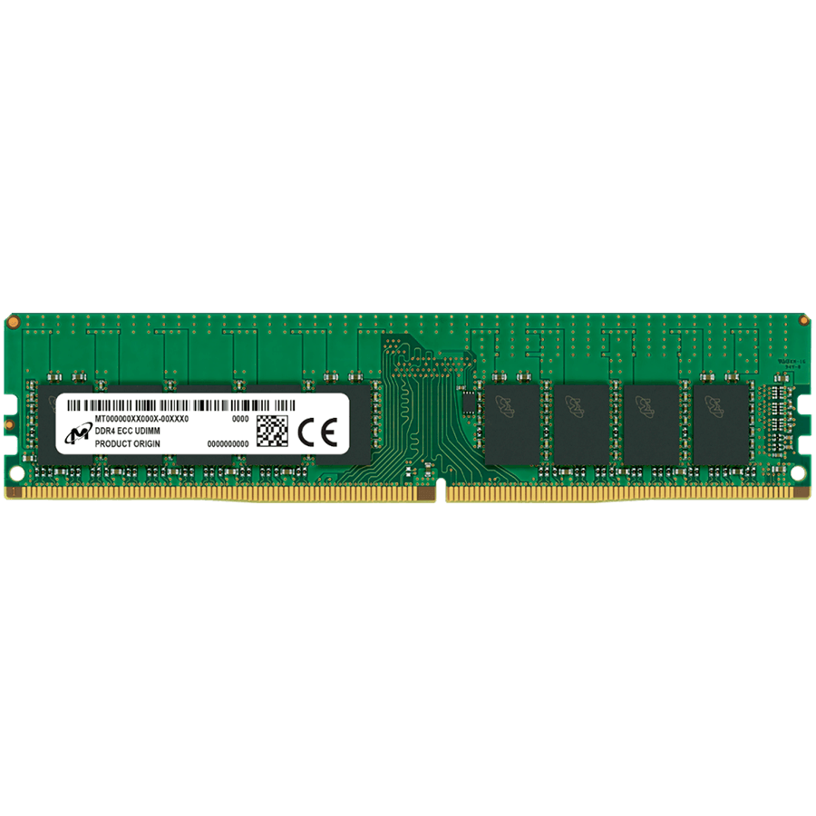 Micron DDR4 ECC UDIMM 2Rx8 3200 CL22 (16Gbit) (Single Pack)