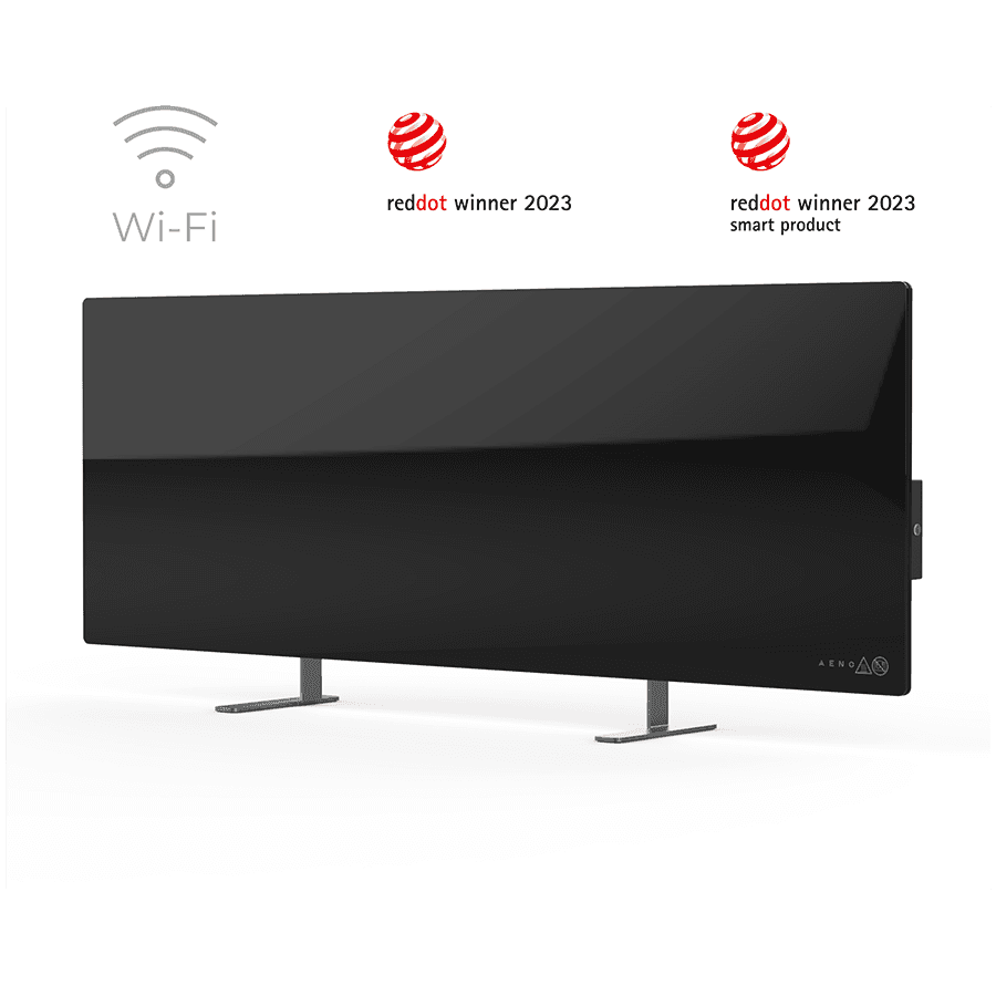 AENO Premium Eco Smart Heater, 700W, Tempered glass, Infrared+convection heating type, Plug type: South Africa (M type), BLACKManufacturer: AENO