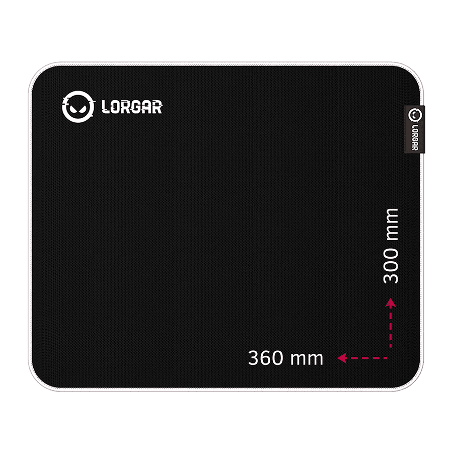 Lorgar Legacer 753, Gaming mouse pad, Ultra-gliding surface, anti-slip rubber base, size: 360mm x 300mm x 3mm, weight 0.23kg