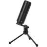LORGAR Voicer 521, Gaming Microphone, , USB condenser mic with Volume Knob, 3.5MM headphonejack, mute button and led indicator, package including 1x F5 Microphone, 1 x 2M type-C USB Cable, 1 xTripod Stand image 4