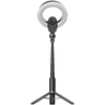 LORGAR Circulus 910, Streaming web camera, 5MP 2592X1944 max resolution, up to 60fps, 1/2.8", Sony STARVIS CMOS image sensor, full glass lens, 5.5'' built-in ring light (1700-14 000K), foldable tripod, auto focus, dual microphones with AI noise reduction, USB Type C, size: 470*133*115mm, 0.525kg, +white image 4