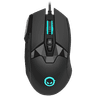 LORGAR Stricter 579, gaming mouse, 9 programmable buttons, Pixart PMW3336 sensor, DPI up to 12 000, 50 million clicks buttons lifespan, 2 switches, built-in display, 1.8m USB soft silicone cable, Matt UV coating with glossy parts and RGB lights with 4 LED flowing modes, size: 131*72*41mm, 0.127kg, image 1