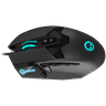 LORGAR Stricter 579, gaming mouse, 9 programmable buttons, Pixart PMW3336 sensor, DPI up to 12 000, 50 million clicks buttons lifespan, 2 switches, built-in display, 1.8m USB soft silicone cable, Matt UV coating with glossy parts and RGB lights with 4 LED flowing modes, size: 131*72*41mm, 0.127kg, image 3