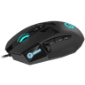 LORGAR Stricter 579, gaming mouse, 9 programmable buttons, Pixart PMW3336 sensor, DPI up to 12 000, 50 million clicks buttons lifespan, 2 switches, built-in display, 1.8m USB soft silicone cable, Matt UV coating with glossy parts and RGB lights with 4 LED flowing modes, size: 131*72*41mm, 0.127kg, image 5