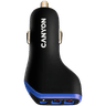 CANYON C-08, Universal 3xUSB car adapter, Input 12V-24V, Output DC USB-A 5V/2.4A(Max) + Type-C PD 18W, with Smart IC, +Purple with rubber coating, 71*39*26.2mm, 0.028kg image 1