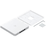UBIQUITI U6 Enterprise In-Wall, 10 spatial streams, 115 m² (1,250 ft²) coverage, 600+ connected devices, Powered using PoE+/PoE++, (4) GbE ports with (1) PoE output, 2.5 GbE uplink. image 2