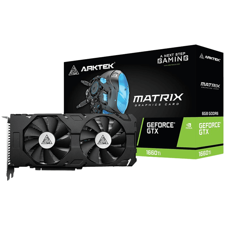 Arktek Geforce GTX1660Ti GDDR6 6GB 192BIT Twin Fans Graphics Card