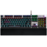 CANYON Nightfall GK-7, Wired Gaming Keyboard, 104 mechanical switches,60 million times key life, 22 types of lights,Removable magnetic wrist rest,4 Multifunctional control knob,Trigger actuation 1.5mm,1.6m Braided cable,US layout,dark grey, size:435*125*37.47mm image 1