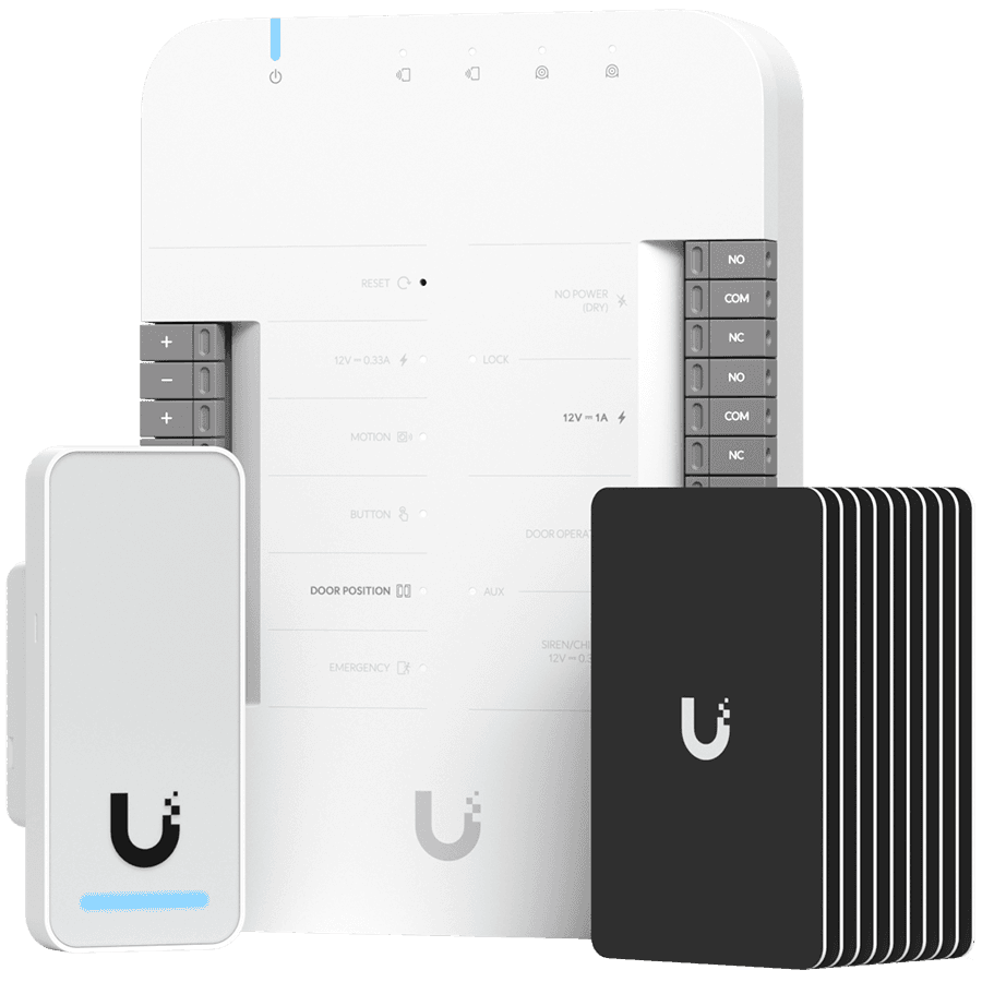 Ubiquiti quick start for Access with all you need for one door with one reader, Door Hub, G2 Reader, 10 x Access Cards
