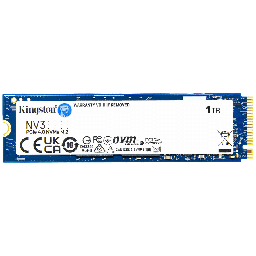 Kingston NV3 SSD M.2 2280 PCIe 4.0 NVMe, Read: 6,000/ Write: 4,000MB/s