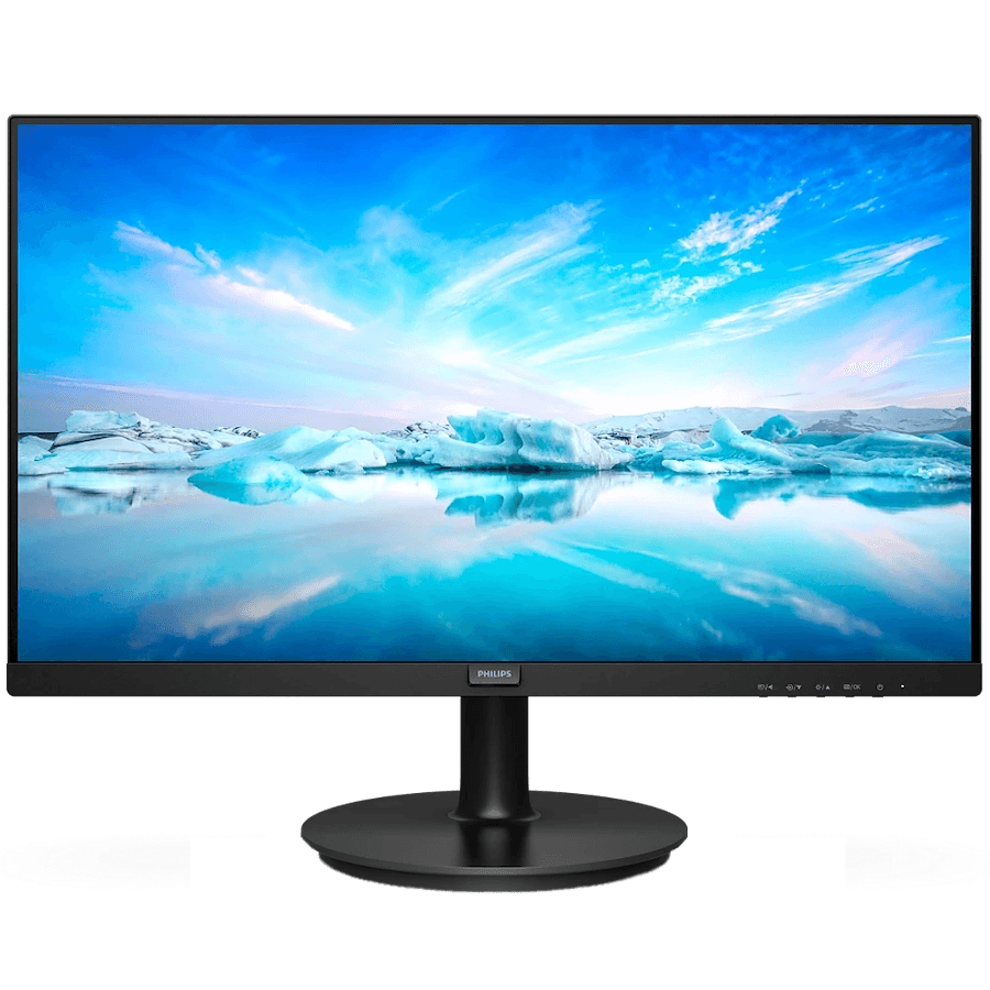 Philips Monitor 21,5" VA Panel, 1920x1080 @ 100hz, VGA, HDMI, Cables incl, LowBlue, Flicker-Free, VESA, 3 Year Warranty