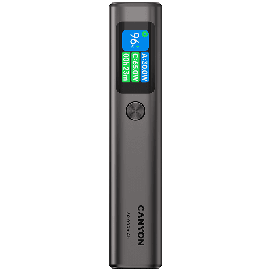 CANYON power bank OnPower 230 TFT 20000 mAh PD130W Dark