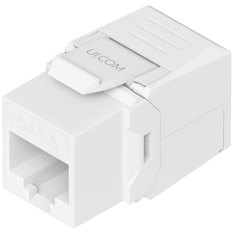 Ubiquiti UniFi UACC-Keystone-Jack-C6 keystone for terminating a Cat6 Ethernet jack without the use of a punch-down or crimping too, (12) Keystone Jacks per pack