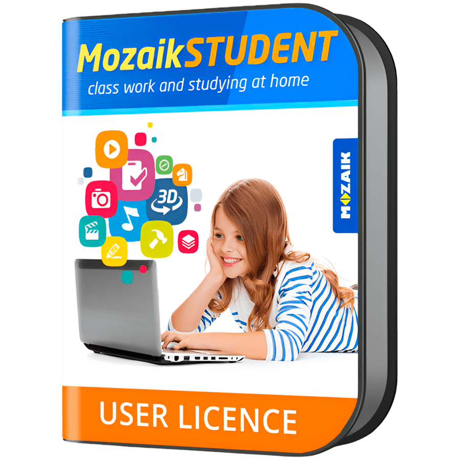 Mozaik STUDENT license for all platform, for one student, 1 year