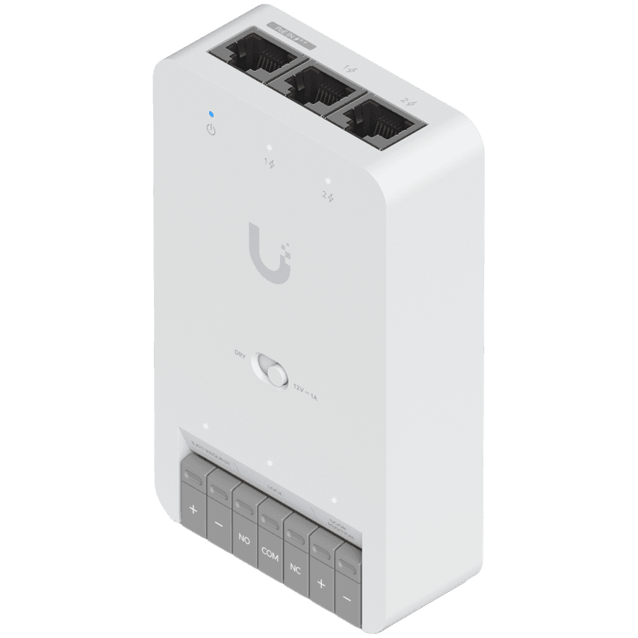 Ubiquiti UA-HUB-DOOR-MINI Compact Access Control Hub for a single door, Connect and power via PoE++
