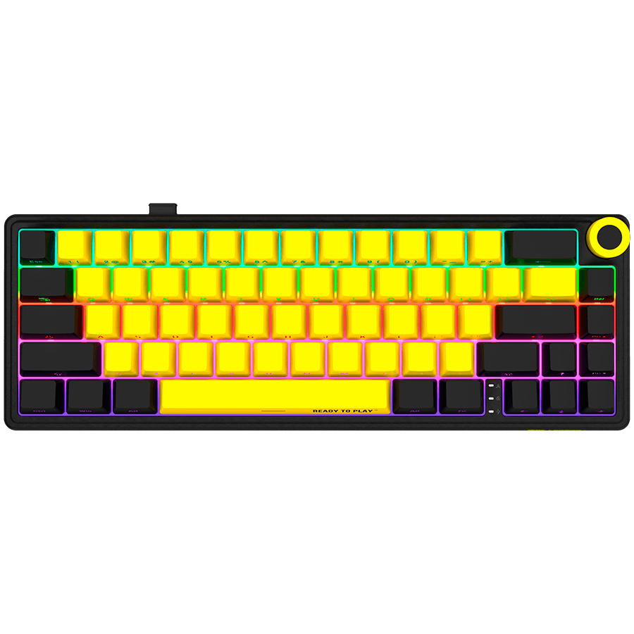 LORGAR KBP70MW, Wireless 65% Mechanical Gaming Keyboard Pro, /yellow, EN layout