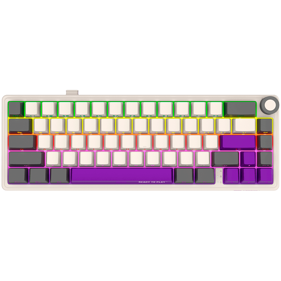 LORGAR KBP70MW, Wireless 65% Mechanical Gaming Keyboard Pro, Beige, EN layout