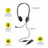 Port Stereo Headset with Mic with 1.2m Cable|1 x 3.5mm|Volume Controller image 5