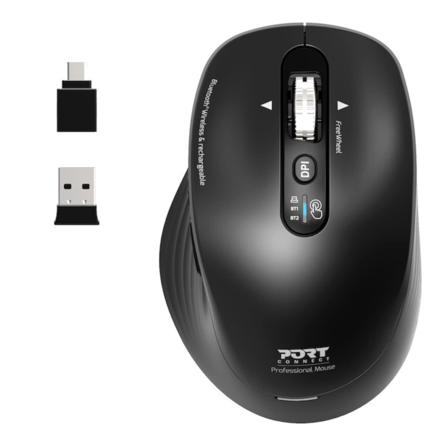 Port Connect Business 2.4GHz Rechargeable Bluetooth Wireless Mouse