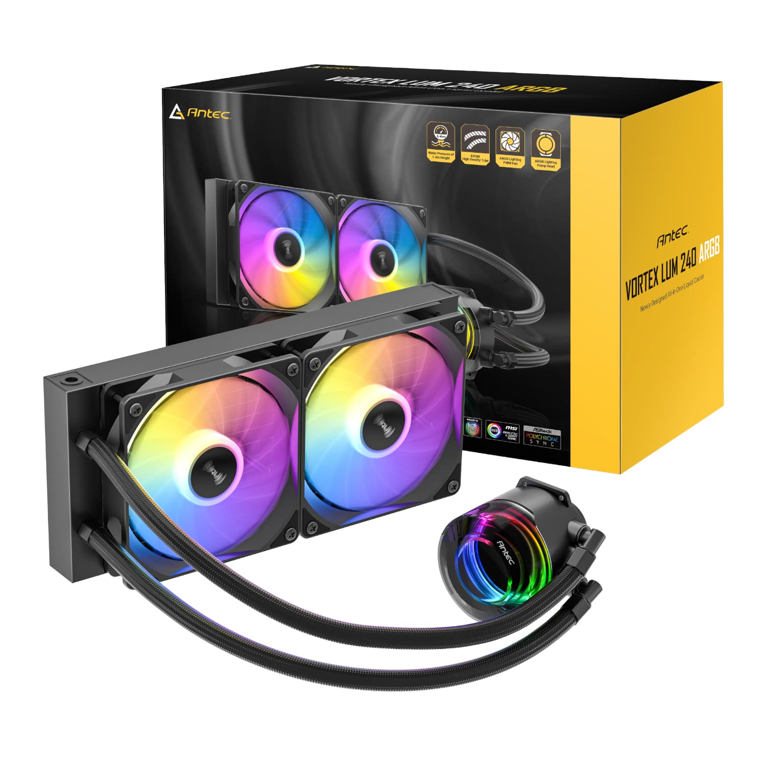 Antec VORTEX LUM 240 ARGB AIO CPU Liquid Cooler